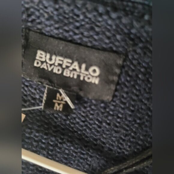 Buffalo David Bitton Cozy Grandpa Men's Button Up Cardigan Sweater Blue Medium - Picture 7 of 15